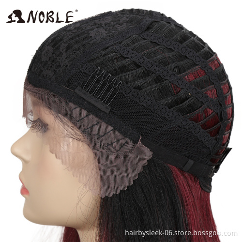 Beautiful 24 inch ombre colored long straight synthetic hair American cambodian red hair wigs synthetic hair
